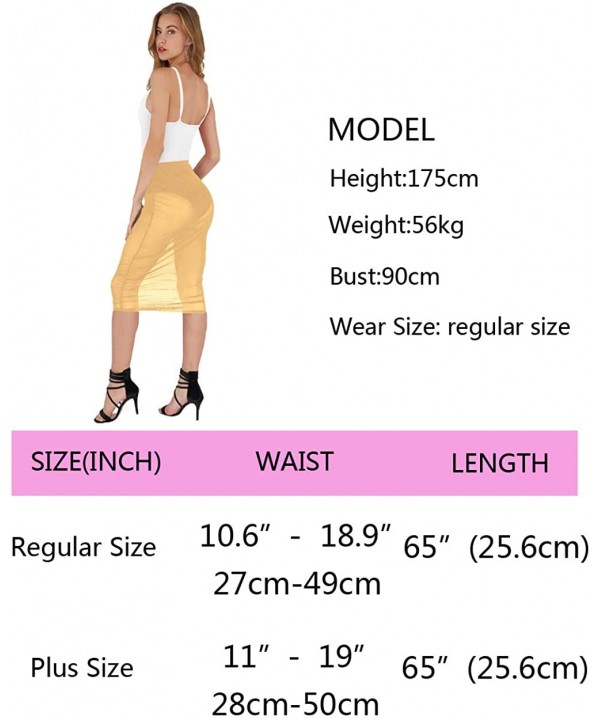 Women Sexy See-Through Maxi Swimsuit Skirt Sheer Chiffon Skinny Sarong Bikini Cover up - A08-beige - CS18WTGCZ57 $13.71-Cover...