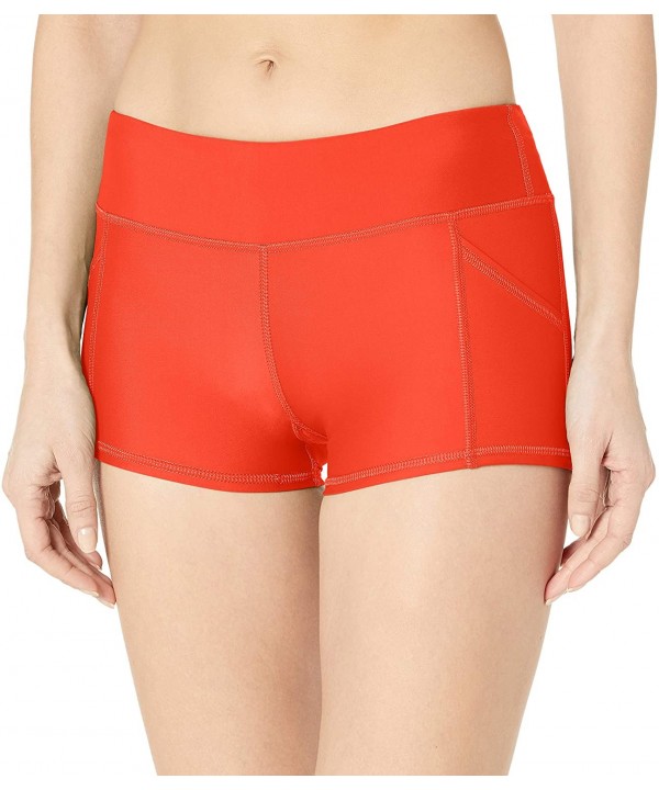 Women's Rider Elastic Waist Hybrid Swim Short with UPF 50+ - Smoothie Spark - CD18ZE6OWGK $35.72-Bottoms