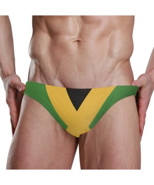 Mens Swim Briefs Trunk Barbados Flag Athletic Swimsuit Beach Shorts Board Triangle Bikini Swimwear - Jamaica Flag Jamaican - ...