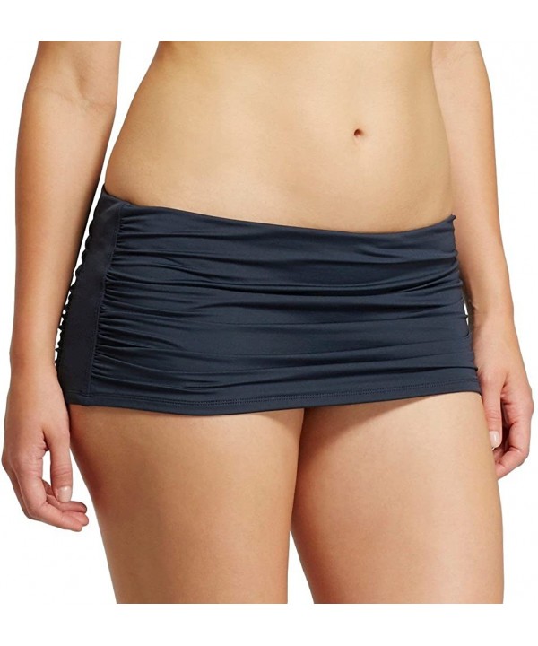 Mossimo Women's Shirred Skirt Bikini Bottom - Slate Grey - CO17YKN4GXE $16.89-Tankinis