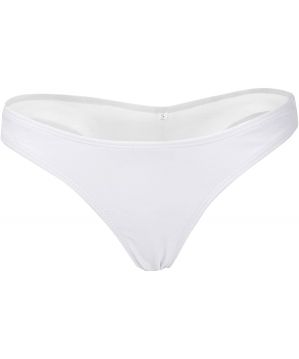 Women's Hot Summer Brazilian Beachwear Bikini Bottom Thong Swimwear - White - CK185A7ZCYU $13.21-Tankinis