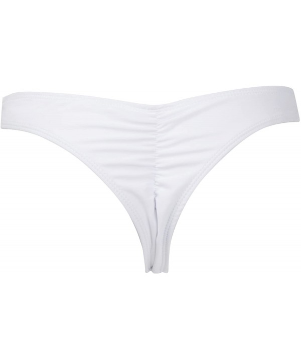 Women's Hot Summer Brazilian Beachwear Bikini Bottom Thong Swimwear - White - CK185A7ZCYU $13.21-Tankinis