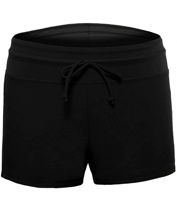 Women Swimsuit Shorts Tankini Swim Briefs Plus Size Bottom Boardshort Swim Short - Black - CR19CCZCSCQ $10.88-Bottoms