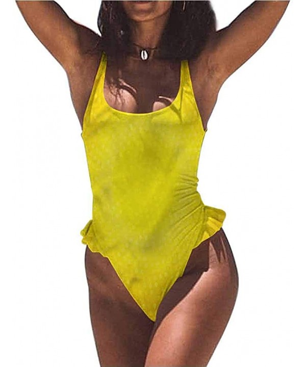 Swimwear Yellow- Vibrant Bloom Bridal Flower Make You Feel Confident - Multi 11-one-piece Swimsuit - CB19E70HLOD $34.84-Bottoms