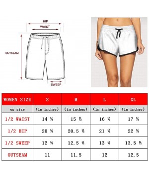 Women's Stretch Swim Trunks Cute Fennec with Big Ears Summer Beach Shorts Slim Fit Board Shorts - White-664 - CQ192WOMM4W $25...