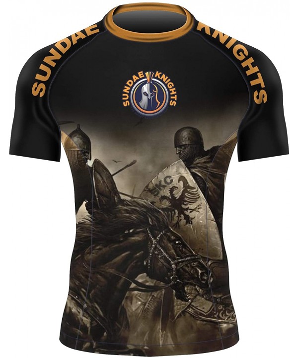 Sundae Knights Warrior Rashguard BJJ Jiu-Jitsu MMA Wrestling - CO18M2A095Y $48.91-Rash Guards