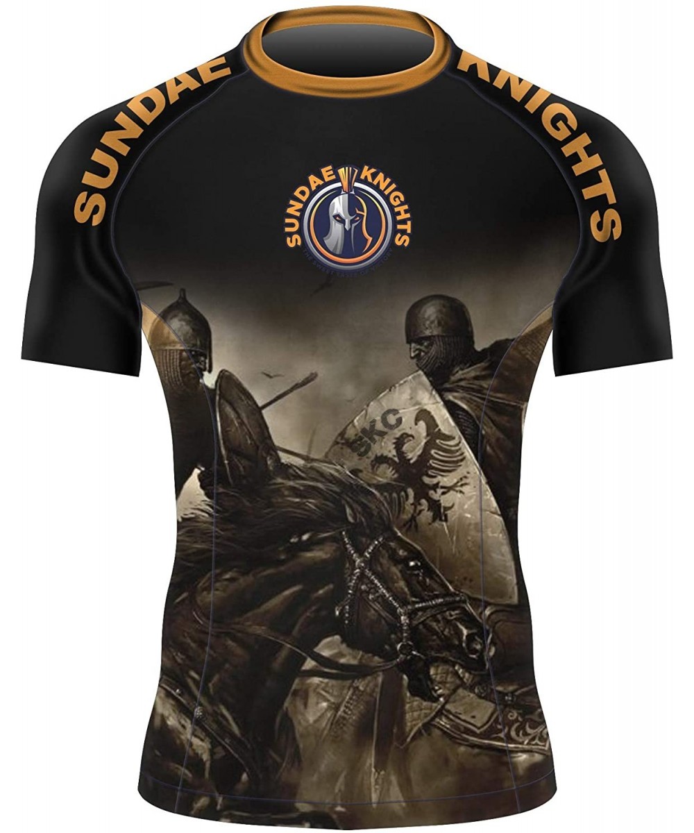 Sundae Knights Warrior Rashguard BJJ Jiu-Jitsu MMA Wrestling - CO18M2A095Y $48.91-Rash Guards