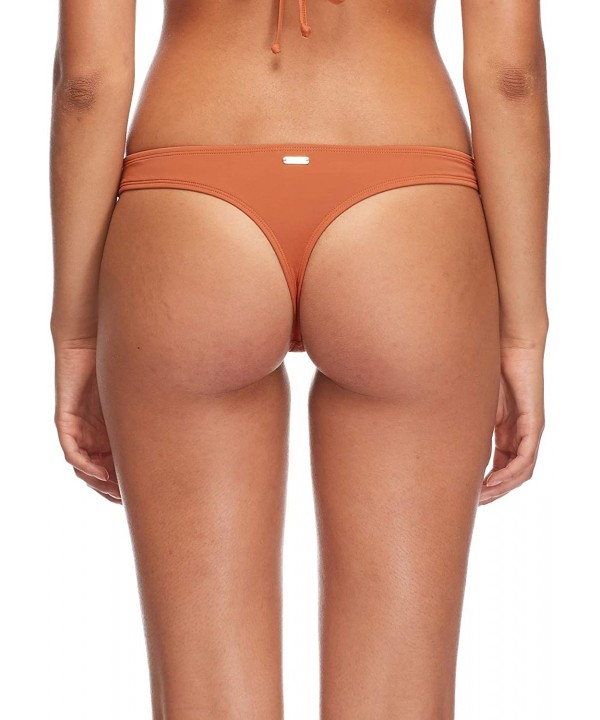 Women's Kylie Low Rise Bikini Bottom Swimsuit - Flavors Lava - CX18ICASMLD $29.01-Bottoms