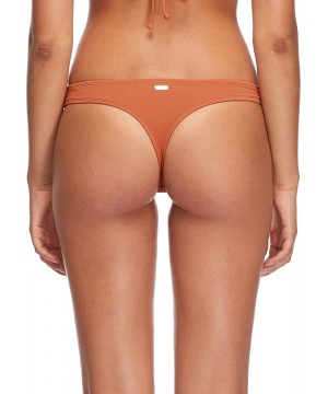 Women's Kylie Low Rise Bikini Bottom Swimsuit - Flavors Lava - CX18ICASMLD $29.01-Bottoms