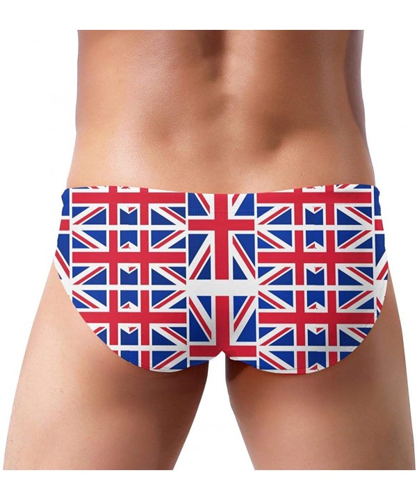 American Flag Men Briefs Bikini Swimwear Sexy Low Rise Swimsuit with Drawstring - British Flag - CP19925YT8X $26.43-Briefs