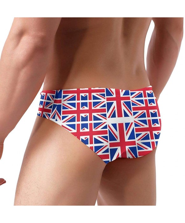 American Flag Men Briefs Bikini Swimwear Sexy Low Rise Swimsuit with Drawstring - British Flag - CP19925YT8X $26.43-Briefs