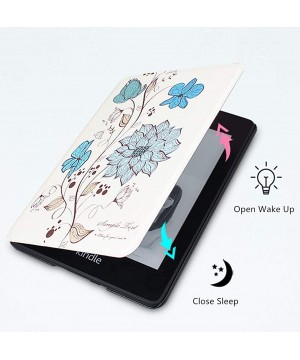 Case Kindle Paperwhite 4 2018 PU PC 360° Protective Flip Automatic Wake Up or Sleep Flower Shark Magnetic Cover 6 3 - CO18XAK...