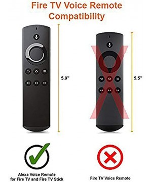 Anti Slip Silicone Protective Case Cover Fire TV Voice Remote 5.9Inch Fire TV Stick Remote - Black - CQ18Z0OLAG3 $9.82-Tankinis