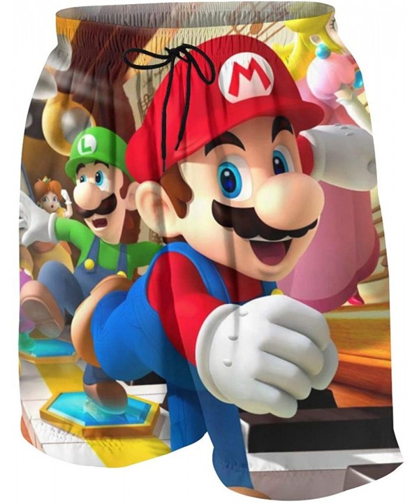 Six Super-Mario Swim Trunks Quick Dry Durability Summer Shorts Swimwear Bathing Suits Drawstring Walk Short - Super Mario Run...