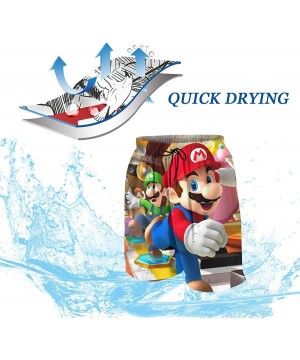 Six Super-Mario Swim Trunks Quick Dry Durability Summer Shorts Swimwear Bathing Suits Drawstring Walk Short - Super Mario Run...