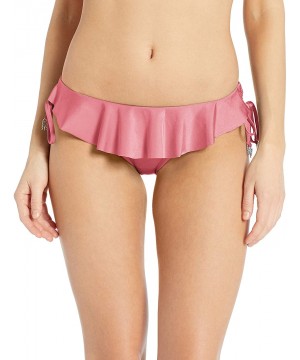 Women's Tie Side Hipster Bikini Bottom Swimsuit with Ruffle Front - Shine on Dalia - CR18GOX9UA3 $43.05-Bottoms