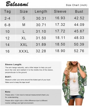 Women's Floral Kimono Cardigan Casual Swimwear Loose Open Front Cover Up Tops - Black - C9193TI52M3 $14.45-Cover-Ups