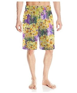 3D Print Flowers Floral Men Swim Trunks Quick Dry Beach Shorts with Mesh Lining Fashion Swimwear Shorts - Flowers Floral-6 - ...