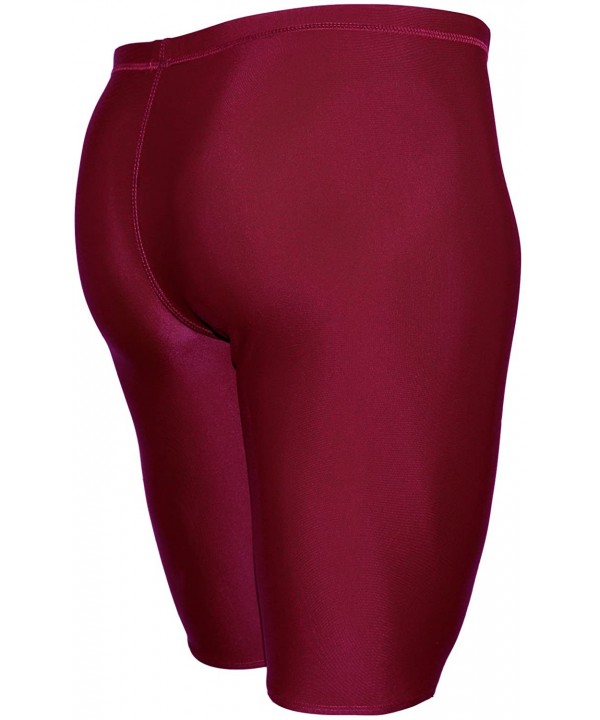 Boy's/Men's Sports Solid Swim Jammers Swimsuit - Maroon - CI17Z2DCG0O $24.15-Racing