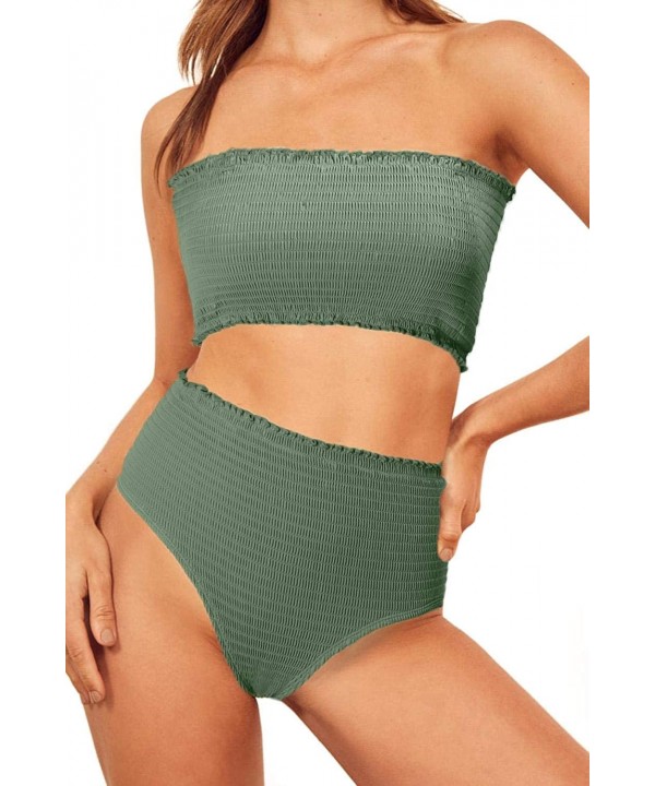 Womens Plus Size Swimwear Racerback Tankini Set Two Piece Swimsuits with Boyshort S-XXXL - Green - C618EOOT59D $24.36-Tankinis