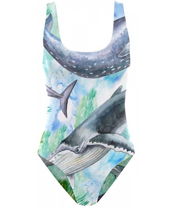 Dolphin Shark Whale Turtle Fish Octopus One Piece Swimsuit Swimwear Beach Suits Bathing Suit for Women Teens Girls - CD18R30I...