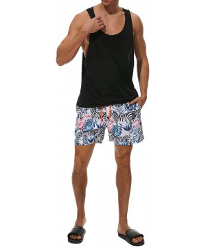 Men's Swim Trunks Quick Dry Beach Shorts Bathing Suit with Swimwear Mesh Lining - Zebra - CN180R43OA6 $16.32-Board Shorts