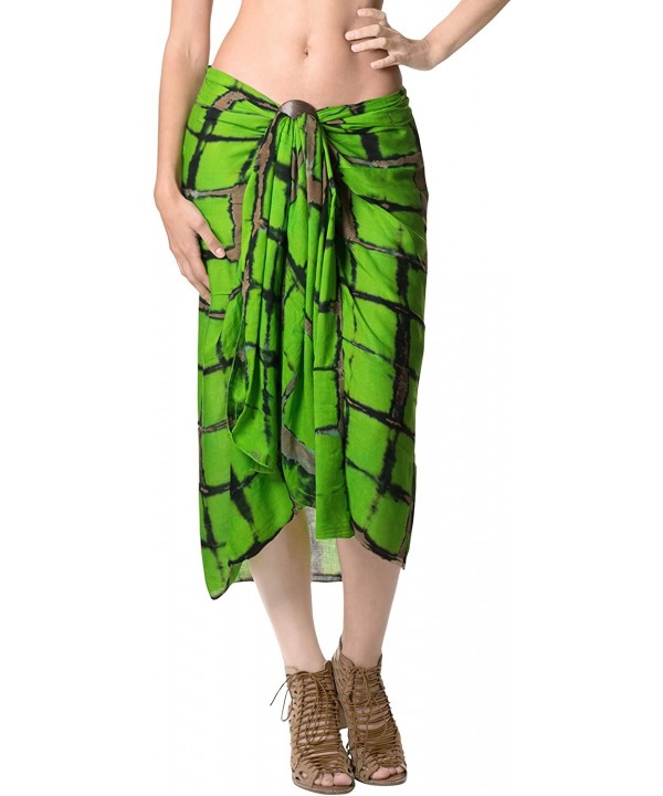 Women's Sarong Swimwear Bikini Cover-Ups Summer Beach Wrap Hand Tie Dye - Green_h938 - CC187DLQW5R $14.18-Cover-Ups