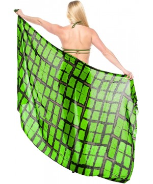 Women's Sarong Swimwear Bikini Cover-Ups Summer Beach Wrap Hand Tie Dye - Green_h938 - CC187DLQW5R $14.18-Cover-Ups