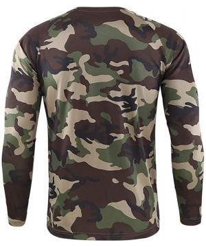 Men's Sport Tops Autumn Camouflage Quick Dry Sweat Long Sleeve Training Shirt - Camouflage - CH18YRGC6GR $11.73-Briefs