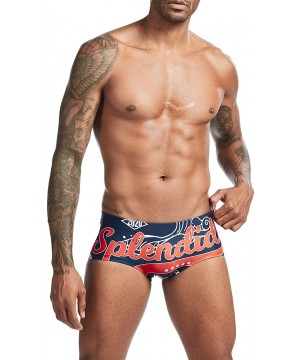 Mens Low Rise Sexy Boxer Brief Swim Trunks Swimwear - 00803 Splendid - CM198SQ3R5A $17.14-Briefs