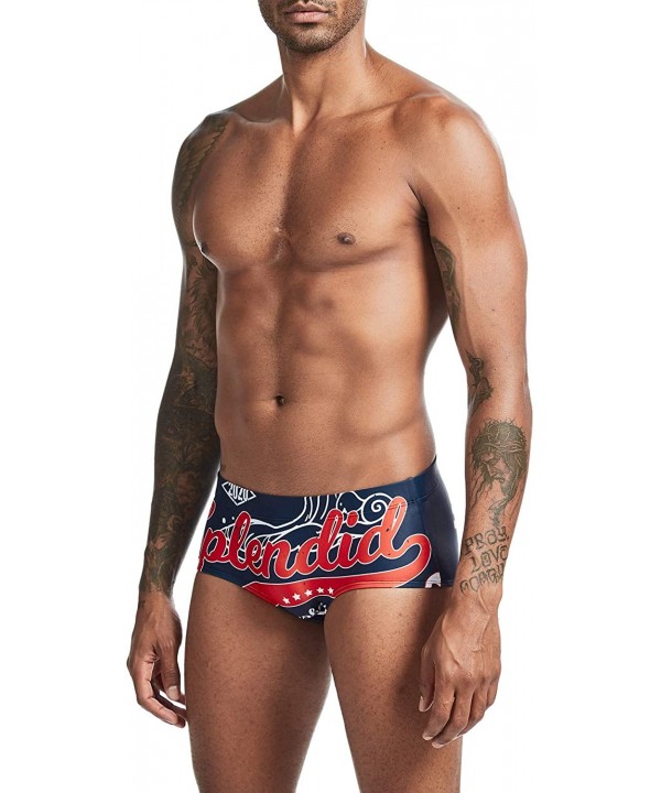 Mens Low Rise Sexy Boxer Brief Swim Trunks Swimwear - 00803 Splendid - CM198SQ3R5A $17.14-Briefs