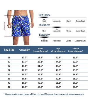 Mens Swim Trunks with Mesh Lining - Blue-602 - CL196AXZ639 $11.41-Board Shorts