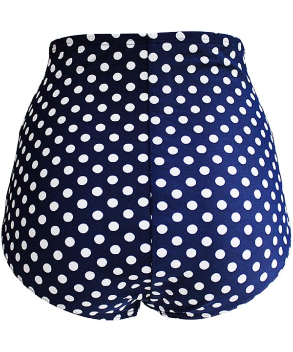 Women Retro High Waisted Bikini Bottoms Bathing Suit Bottoms - Blue - Spots - CW198UDXS87 $20.27-Bottoms