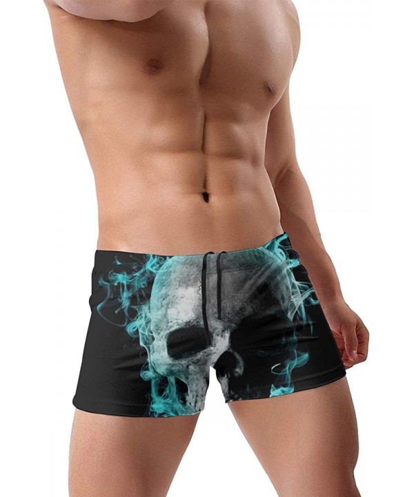 Men's Swimwear Swim Trunks Angel Wings Creative Boxer Brief Quick Dry Swimsuits Board Shorts - Digital Skull1 - CZ19COO88YG $...