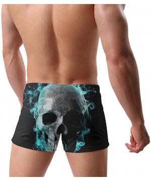 Men's Swimwear Swim Trunks Angel Wings Creative Boxer Brief Quick Dry Swimsuits Board Shorts - Digital Skull1 - CZ19COO88YG $...