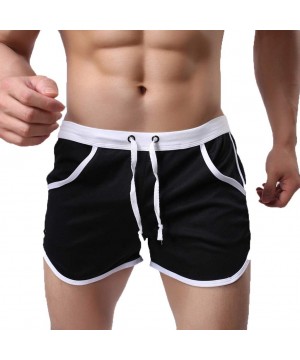 Swim Trunks Men Short- 2020 Mens Summer Fashion Sport Swim Shorts Home Shorts Beach Shorts Boys Swimming Trunks - Black - CP1...