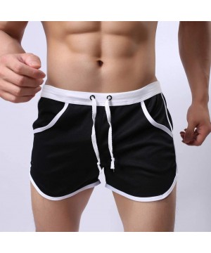 Swim Trunks Men Short- 2020 Mens Summer Fashion Sport Swim Shorts Home Shorts Beach Shorts Boys Swimming Trunks - Black - CP1...