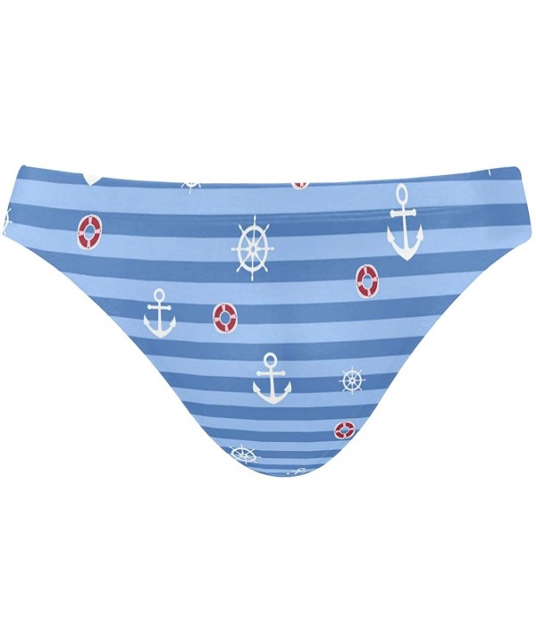 Mens Swim Bikini Briefs Mexico Flag Circle Swimwear Surf Shorts Trunks - Nautical Anchor Compass Helm Stripe - CN18UWQSDWC $2...