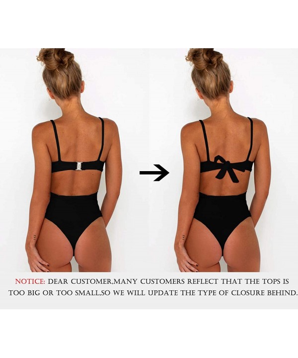 Women's Sexy Criss Cross High Waisted Cut Out One Piece Monokini Swimsuit - Black - CL18NLRYZNU $29.74-Sets