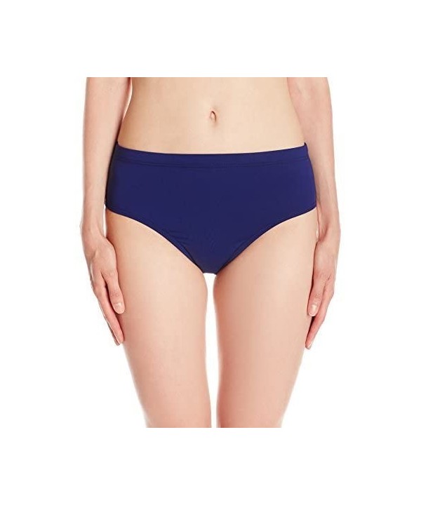 Women's Solid Navy Coast High-Waist Bikini Bottom - Navy - CI12D8EZN5X $43.13-Tankinis