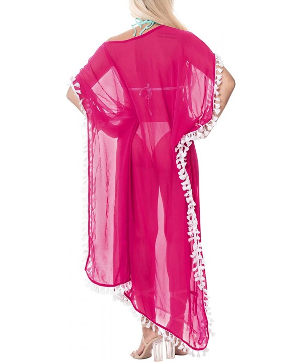 Women's One Size Kaftan Wedding Dresses Sleepwear Cover Ups Drawstring - Pink_b524 - CO188IXX9HZ $34.95-Cover-Ups