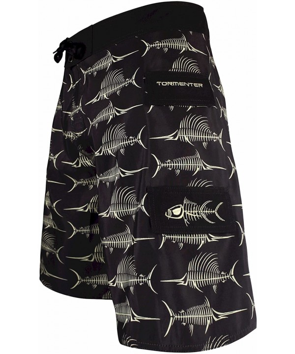 Billfish Bones 2 Pocket Men's Shorts - Black - CI180SKYHZO $31.99-Board Shorts