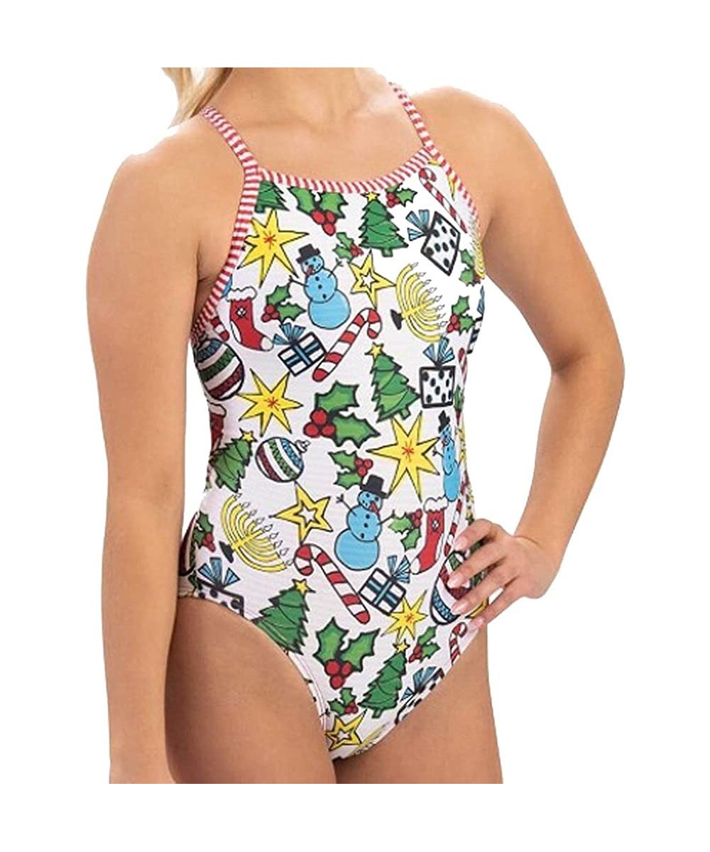 Dolfin Uglies V-2 Back Holiday- Size 34- White - CX192IWA3KN $40.12-Racing