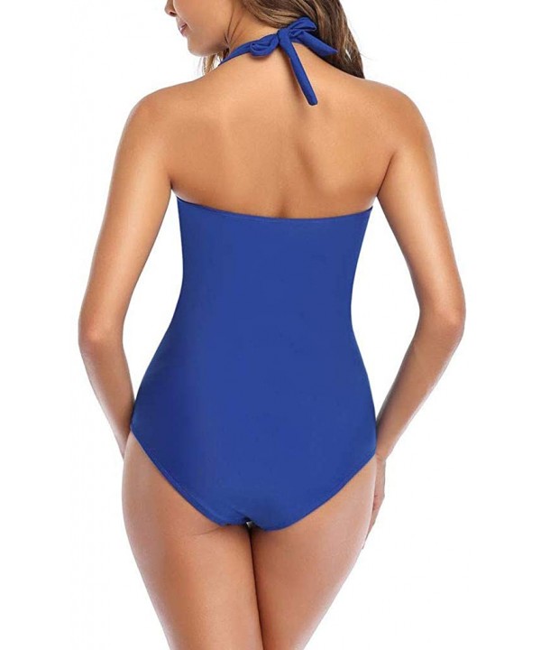 One Piece Swimsuits for Women- Push Up Padded Bikini Swimwear Bathing Suit - Blue - CD196GZW47S $35.20-Sets