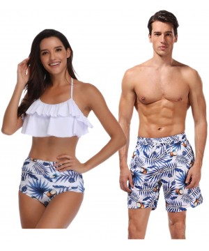 Couple Swimsuits Women Men Matching Swim Trunk 2 Pack - Men1 - C218QHU23KH $19.15-One-Pieces