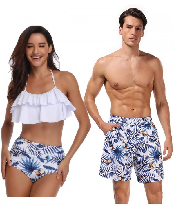 Couple Swimsuits Women Men Matching Swim Trunk 2 Pack - Men1 - C218QHU23KH $19.15-One-Pieces