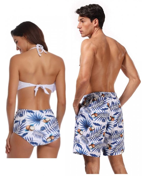 Couple Swimsuits Women Men Matching Swim Trunk 2 Pack - Men1 - C218QHU23KH $19.15-One-Pieces