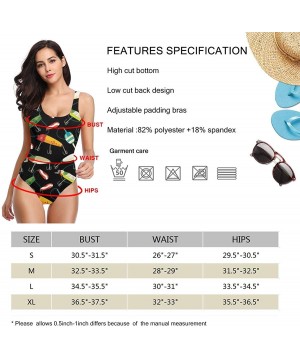 Women's Charming Hawaii Flower Print One-Piece Swimsuit - Fishing Lure - C118YDNOY8M $28.45-Racing