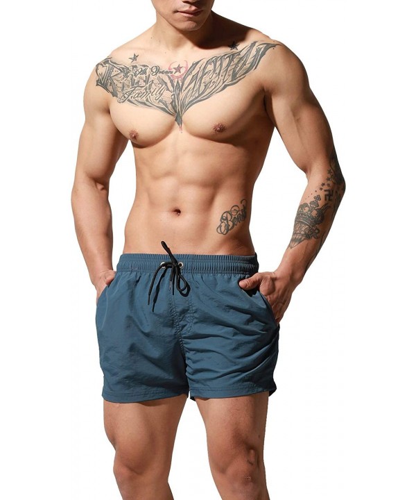 Mens Quick-Dry Sport Swim Beach Surf Board Shorts - S6020 Navy - CO198ONHL9K $34.52-Board Shorts