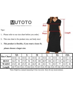 Women Tie Waist V Neck Knee Length Short Sleeve Modest Plain Summer Casual Midi Dress with Pockets Blue Midi Dresses - CH190O...